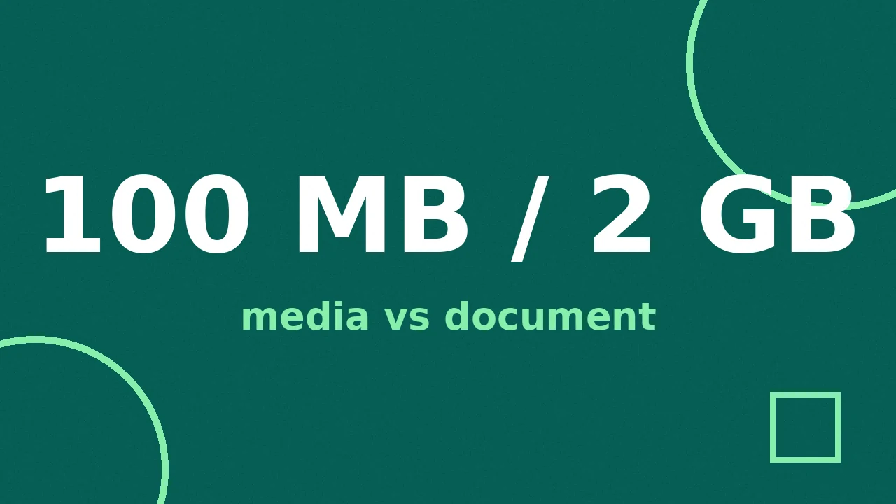 WhatsApp Video Size Limit: 100MB for Media, 2GB as a Document